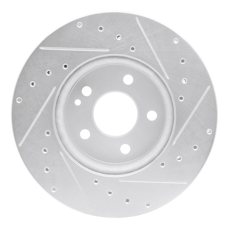 Mercedes-Benz Viano Brake Rotor (1) - Front Left - R1 Concepts - Drilled & Slotted - Silver - `16-`23